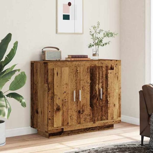 Maison Exclusive - Buffé gammalt trä 92x35x75 cm ingenjörsträ