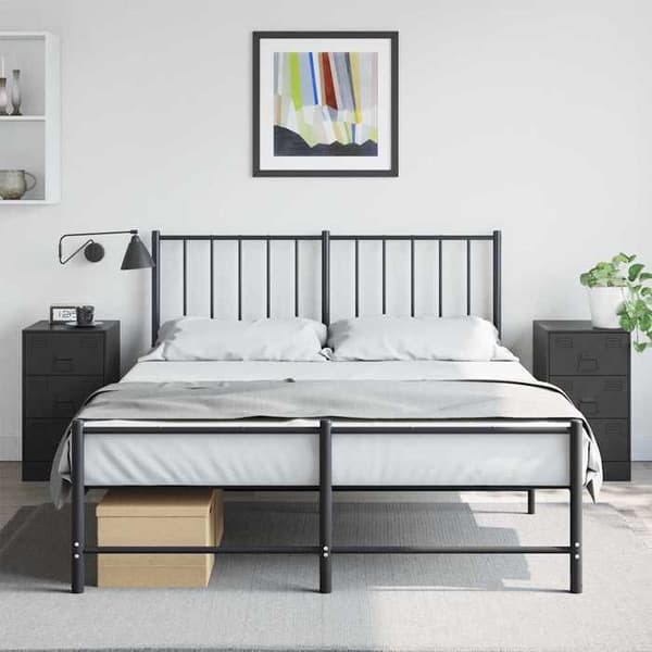 Maison Exclusive - Natborde 2 stk sort 34,5x39x62 cm stål