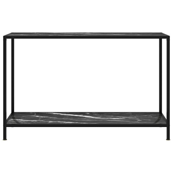 Svart konsolbord - Härdat glas - 120x35x75 cm - Vardagsmöbler - Modernt - Design Svart