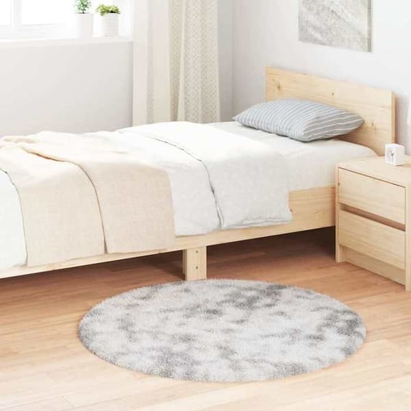Maison Exclusive - Långhårig shaggymatta NAVARRA grå silver 100x100 cm
