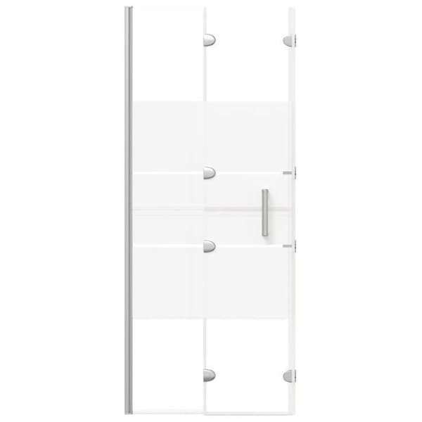 Maison Exclusive - Fällbar duschkabin ESG 120x140 cm Vit klar och vit