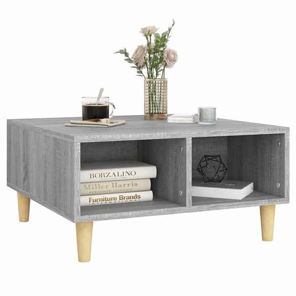 Maison Exclusive - Soffbord sonoma grå 60x60x30 cm ingenjörsträ