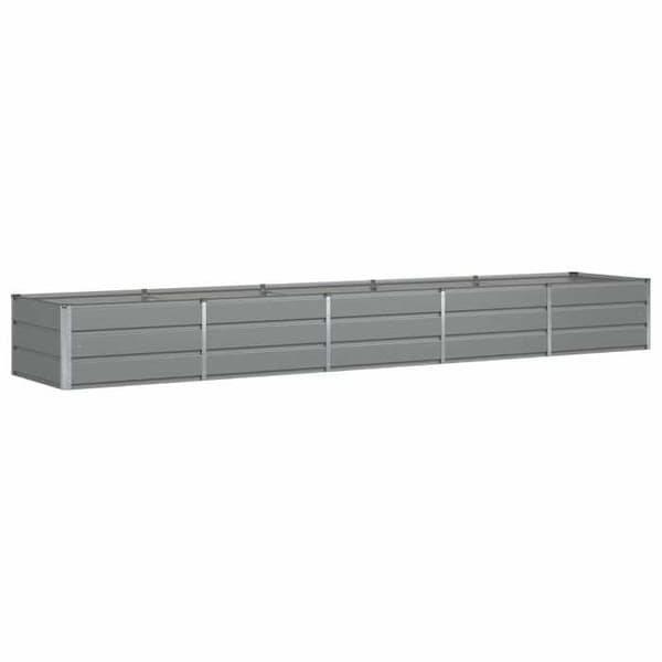 Maison Exclusive - Lys grå plantekasse 400 x 80 x 45 cm Stål Ljusgrått