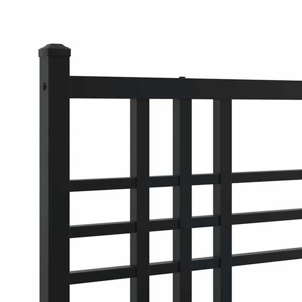 Hovedgærde - EKSKLUSIV HUS - Firkantede rør - Sort - Robust stål - 193 cm Svart