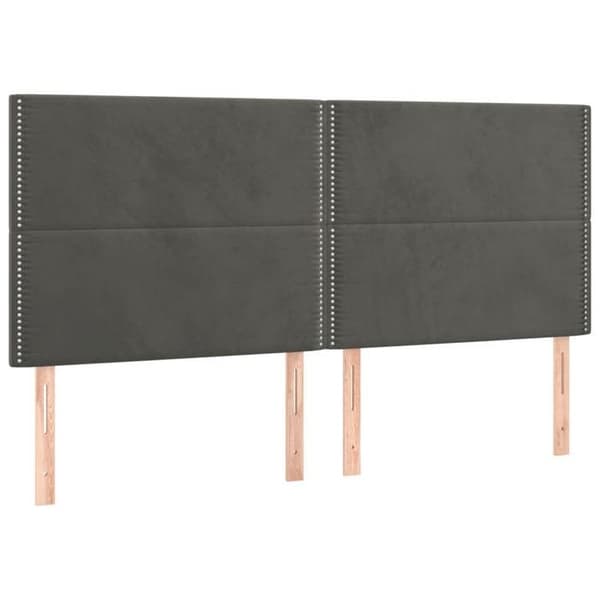 Maison Exclusive - Sänkylaatikko ja harmaa samettimatrassi 200x200cm