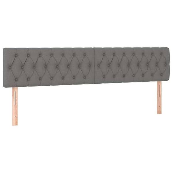 Maison Exclusive - Mörkgrå sänggavlar 200x7x78/88 cm Tyg