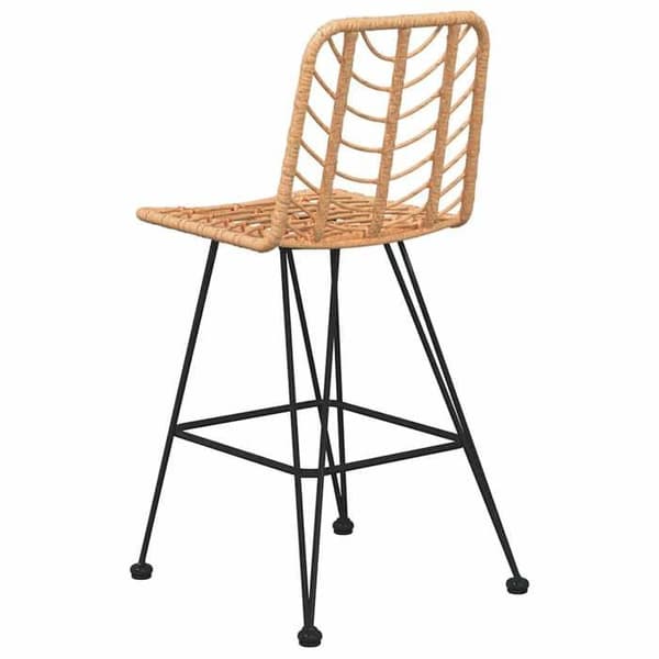 Maison Exclusive - Barstole sæt af 2 45x56x103,5cm Vævet har og stål