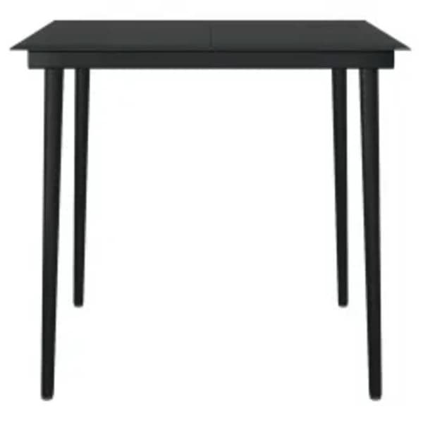 Maison Exclusive - Puutarhakalusteryhmä tyynyillä 5 kpl Musta
