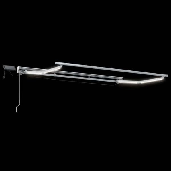 Maison Exclusive - Manuell rullgardinsram med LED-lampor