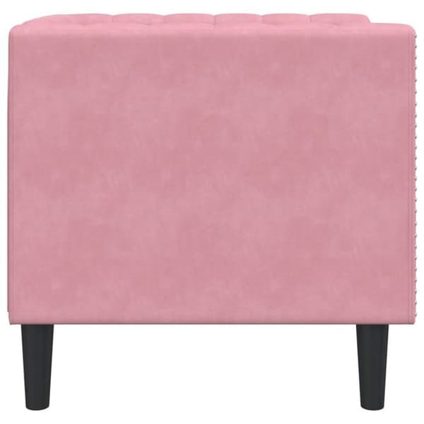 Maison Exclusive - Chesterfield stol i lyserød velour