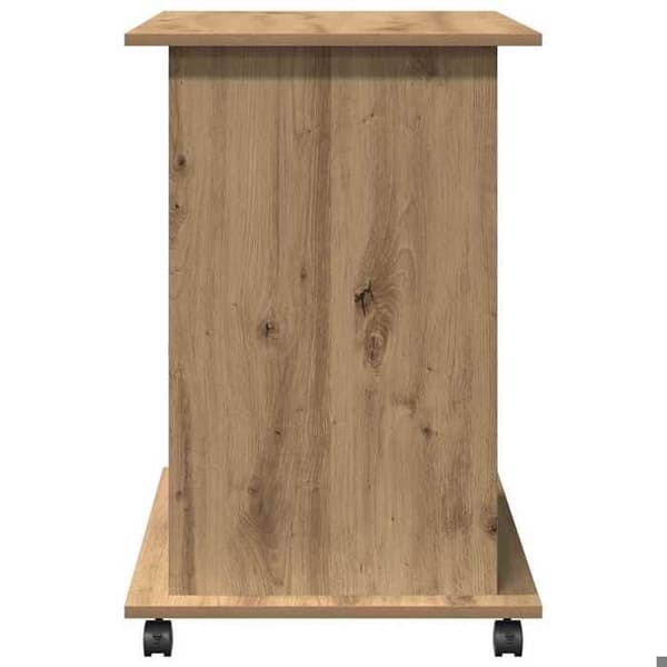 Maison Exclusive - Håndlavet computerbord i egetræ 80x50x75 cm ingeniørtræ