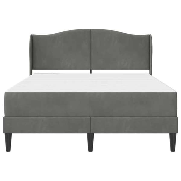 Sängram - EXKLUSIV HEM - 120 x 190 cm - Sammetssänggavel - Förvaring under sängen - Ribbor ingår Mörkgrå