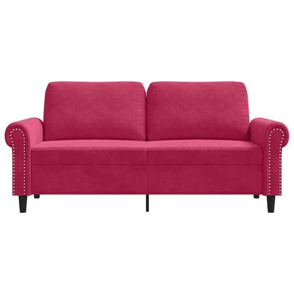 Maison Exclusive - Soffa 2-sits Röd vinröd 140 cm Sammet