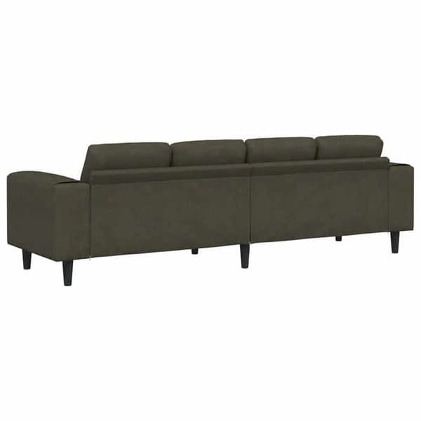 Soffa - EXKLUSIVT HUS - Nutida - Armégrön - 250×77×76 cm - Polyester tyg med fläckskydd armégrönt
