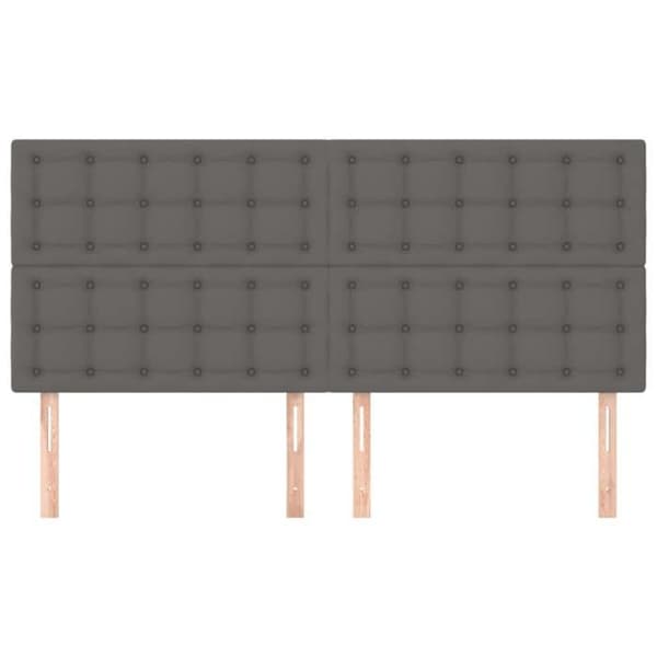 Hovedgærde - Maison Exclusive - Grå - Holdbart kunstlæder - 200x5x118/128 cm Grå