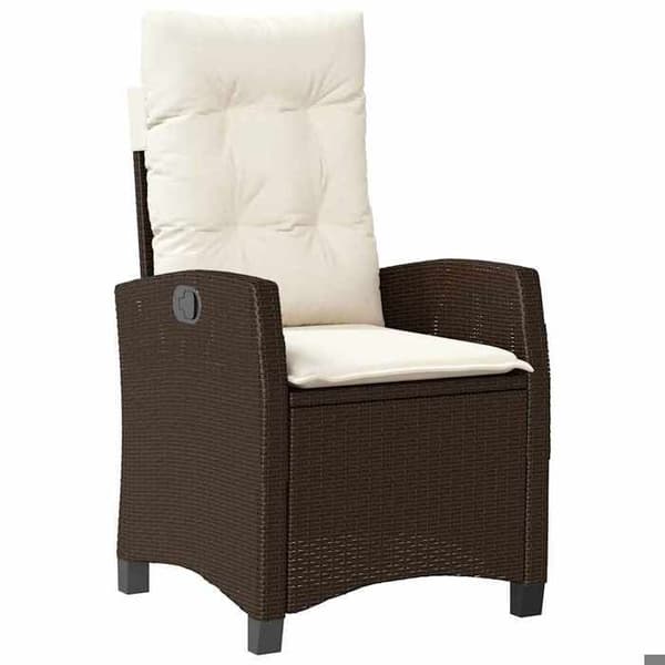 Maison Exclusive - 7 pc spisebordssæt til haven i brun polyrotin brun