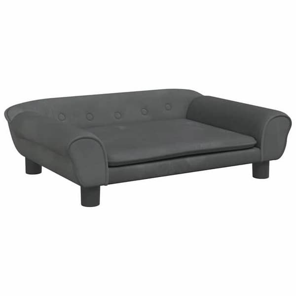 Maison Exclusive - Mørkegrå hundeseng 70x48x22 cm velour mörkgrå