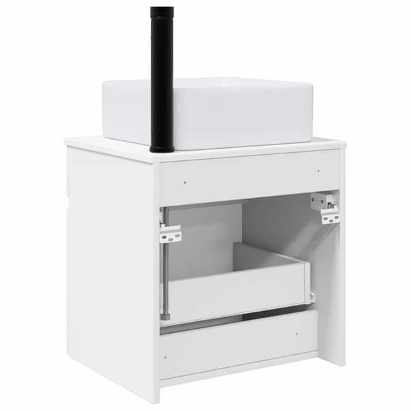 Maison Exclusive - Väggmonterad handfatmöbel Vit 49 x 41 x 63 cm Ingenjörsträ Vit