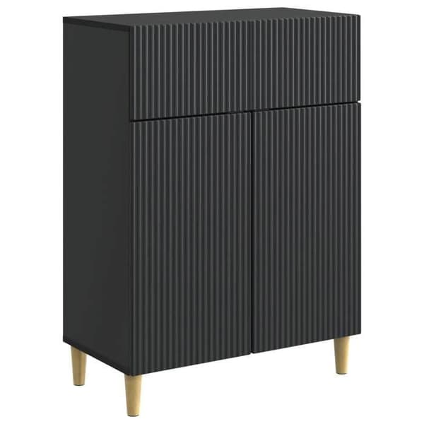 Maison Exclusive - Buffet med skuffe Sort 66 x 34,5 x 90 cm Ingeniørtræ