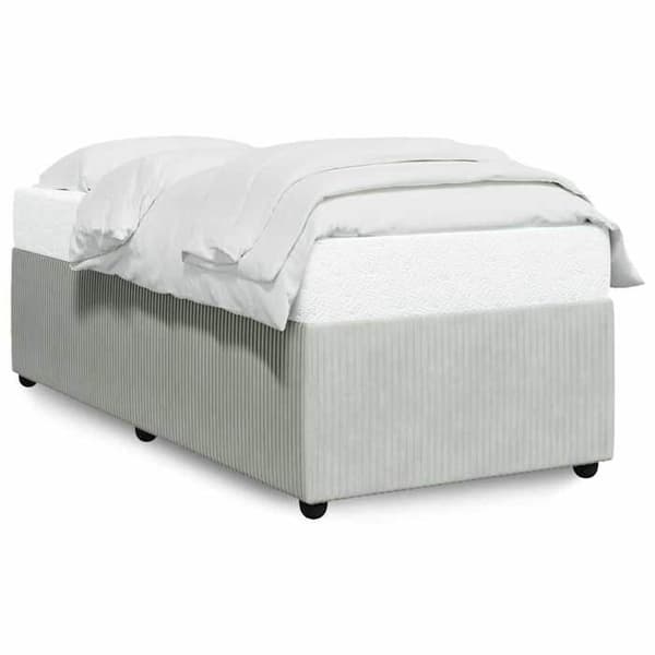 Maison Exclusive - Sengebund uden madras lys grå 90x200 cm velour ljusgrått