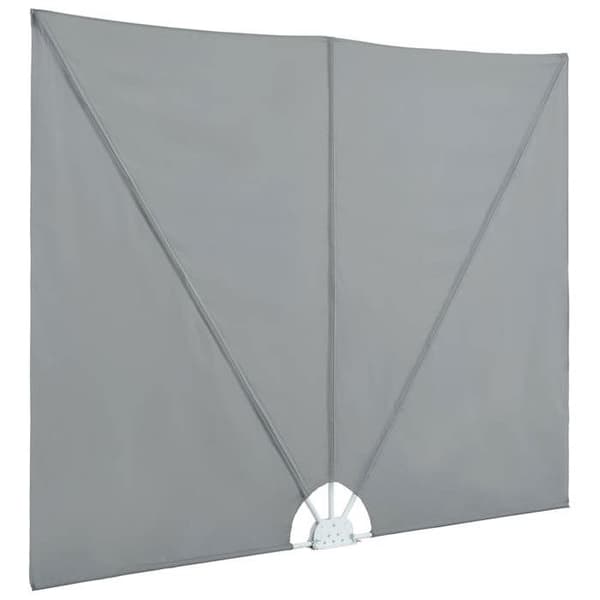 Maison Exclusive - Harmaa taitettava sivuvarjo terassille 400 x 200 cm Grå