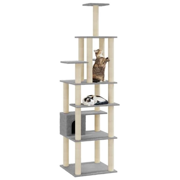 Maison Exclusive - Katte træ med sisal kløer Lys grå 183 cm ljusgrått