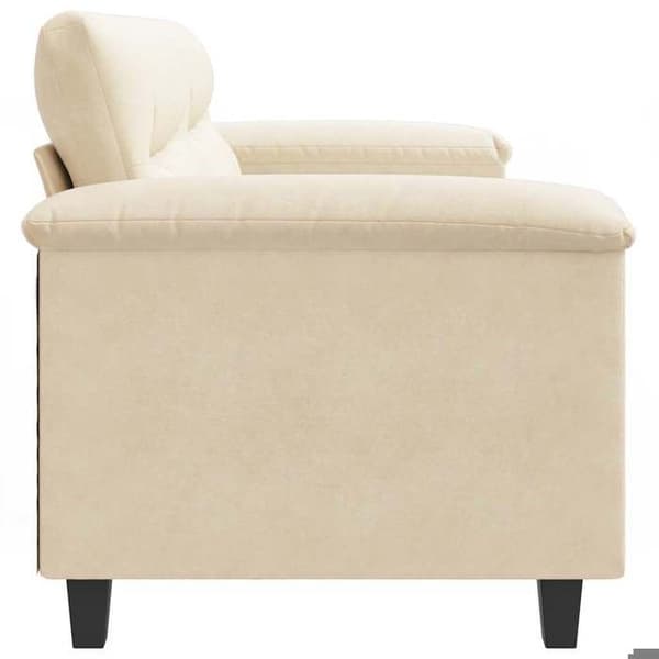Maison Exclusive - Soffa 2-sits Creme 140 cm Mikrofiber Grädde