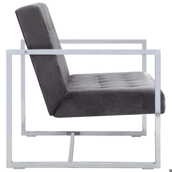 Maison Exclusive - 2-sits soffa med armstöd i mörkgrå krom och sammet