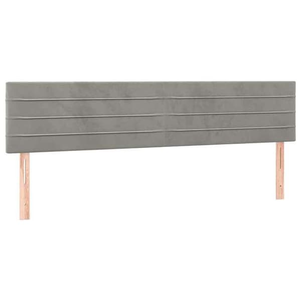 Maison Exclusive - Ljust grå sänggavel 200x5x78/88 cm Sammet