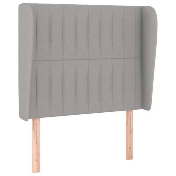 Maison Exclusive - Seng med lameller og madras Grå lys 100x200cm Stof