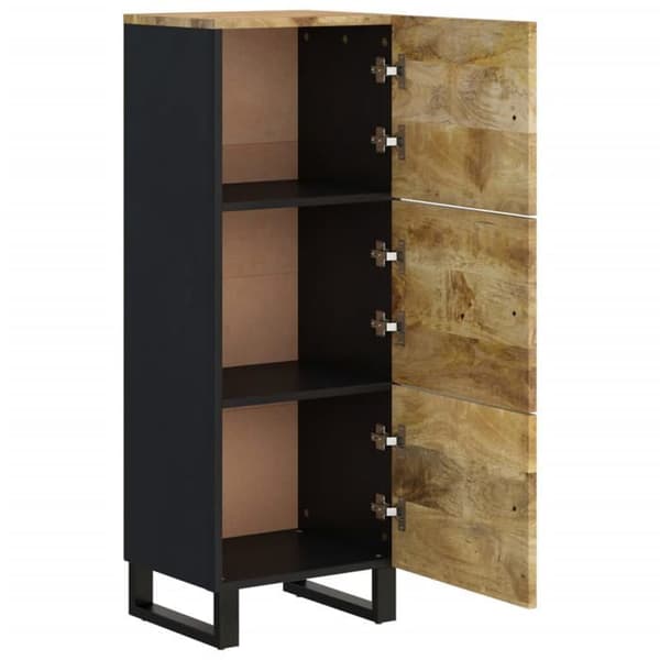 Maison Exclusive - Buffet med 3 døre 40x33x110 cm massiv mangotræ og jern