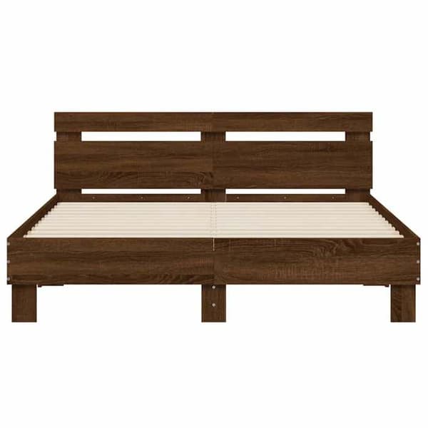 Maison Exclusive - Sengestel uden madras i brunt egetræ 150x200 cm