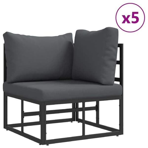 Maison Exclusive - 11 pc havegruppesæt i sort aluminium