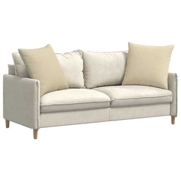 Maison Exclusive - Soffkuddar 2 st tyg Kräm 60 x 60 cm Grädde