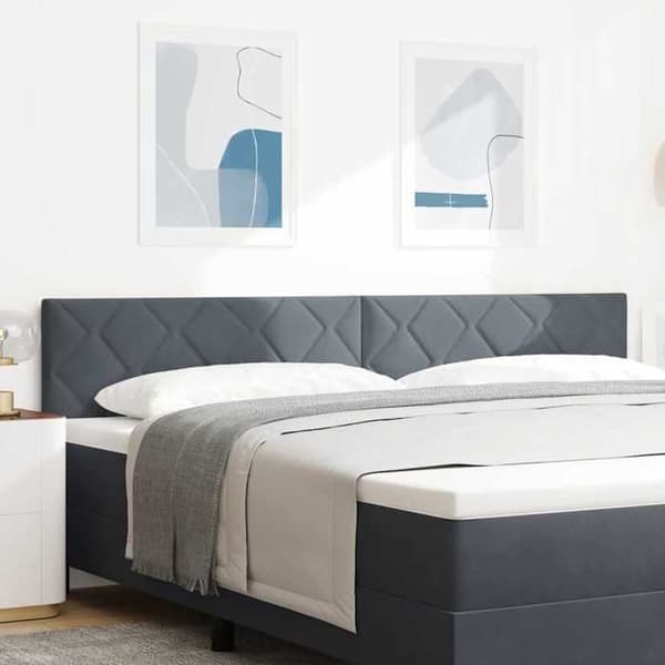 Maison Exclusive - Tummanharmaa LED-pääty 200 cm Sametti Mörkgrå