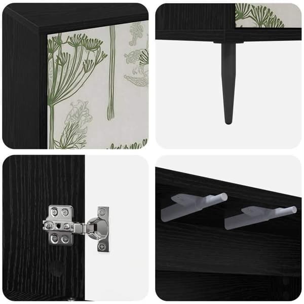 Maison Exclusive - Buffé GOTHA Svart ek 69 x 33 x 76 cm Ingenjörsträ