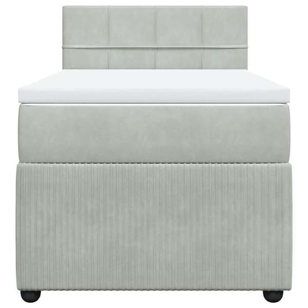 Maison Exclusive - Sängyn lamellipohja ja Harmaa 80x200 cm Sametti