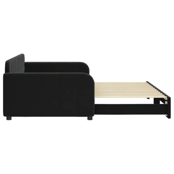 Maison Exclusive - Sovesofa med udtræk uden madras sort 100x200 cm