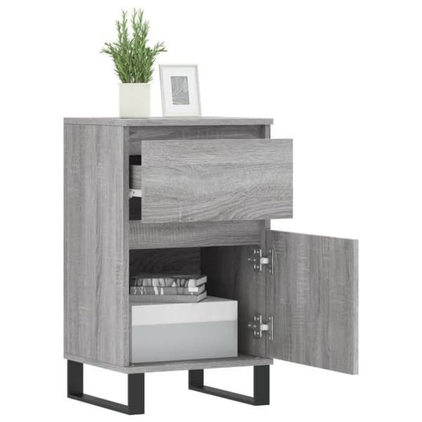 Maison Exclusive - Bufféer 2 st sonoma grå 40x35x70 cm ingenjörsträ