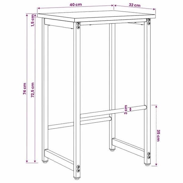 Baari stool - MAISON EXCLUSIVE - Sonoma - Harmaa - Insinööripuusta valmistettu istuin - 2 kappaletta Grå