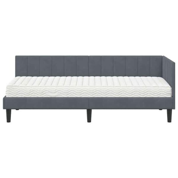 Maison Exclusive - Kulmasänky 2 osaa tummanharmaa 80 x 200 cm Mörkgrå