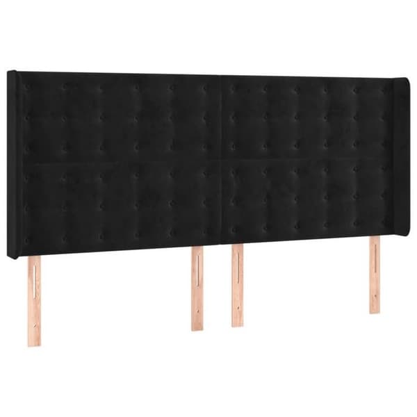 Maison Exclusive - LED-päätymustalla 183x16x118/128 cm sametti Svart