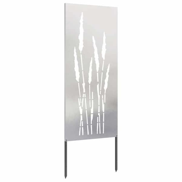 Havelærred - EKSKLUSIV HUS - Sølv Blomster - 50 x 140 cm - Stål - Mat finish Silver