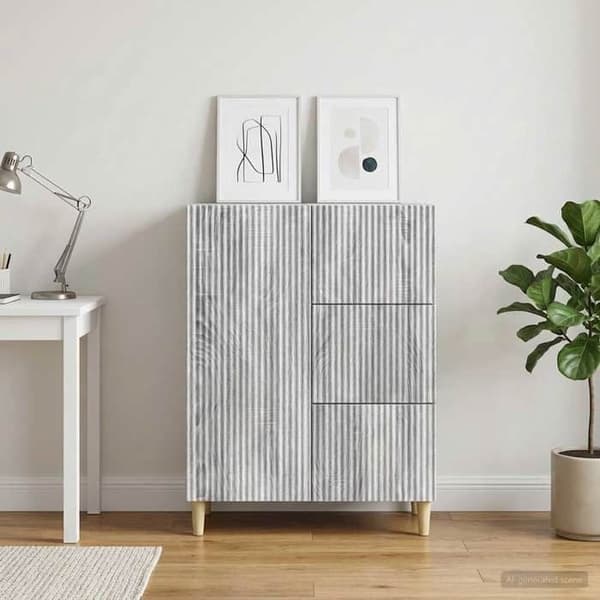 Maison Exclusive - Buffé Sonoma grå 66 x 34,5 x 90 cm Ingenjörsträ