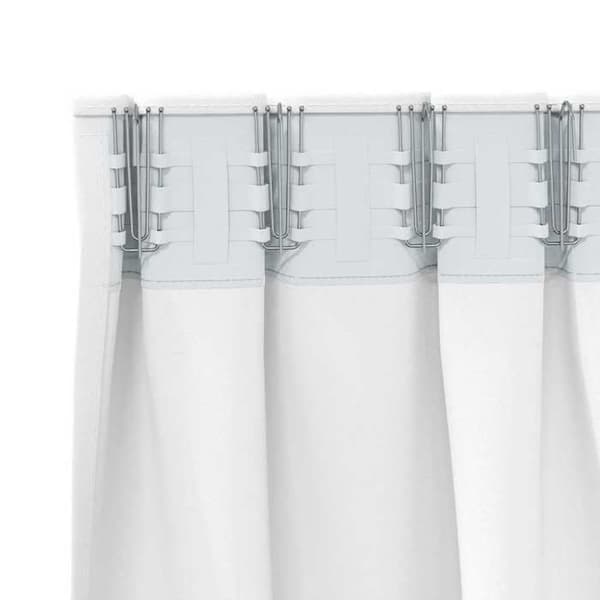 Maison Exclusive - Mörkläggande gardiner med ringar 2 st Vit ljus Polyester
