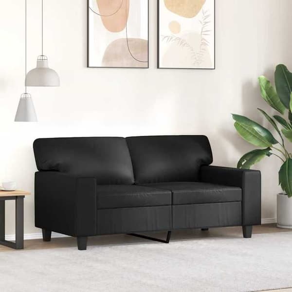 Maison Exclusive - 2-personers Sofa Sort 120 cm Syntetisk Læder