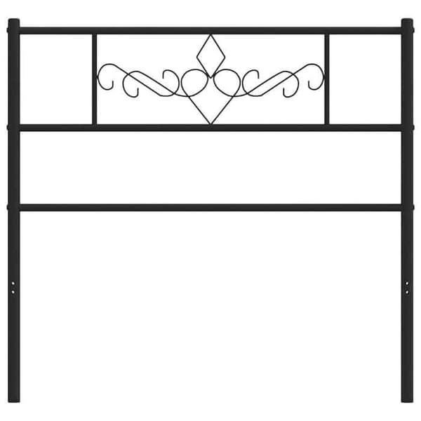 Maison Exclusive - Musta metallinen sängynpääty 75 cm