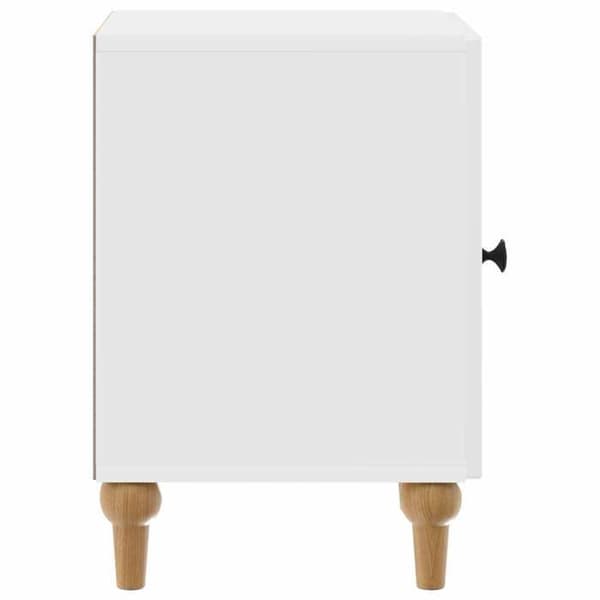 Maison Exclusive - Sängbord Vit glansig 43 x 34,5 x 50 cm