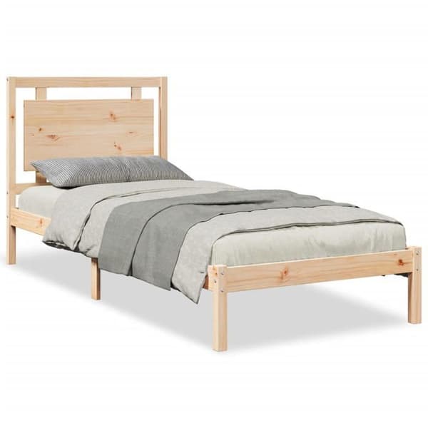 Maison Exclusive - Extra lång sängram utan madrass 100x220 cm massiv trä