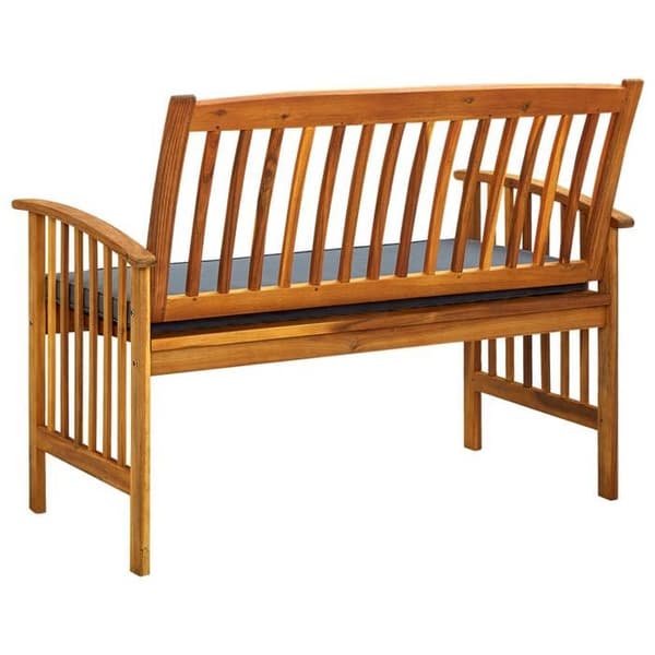 Maison Exclusive - Trädgårdsbänk med kudde 119 cm Solid akaciaträ mörkgrå (kudde)